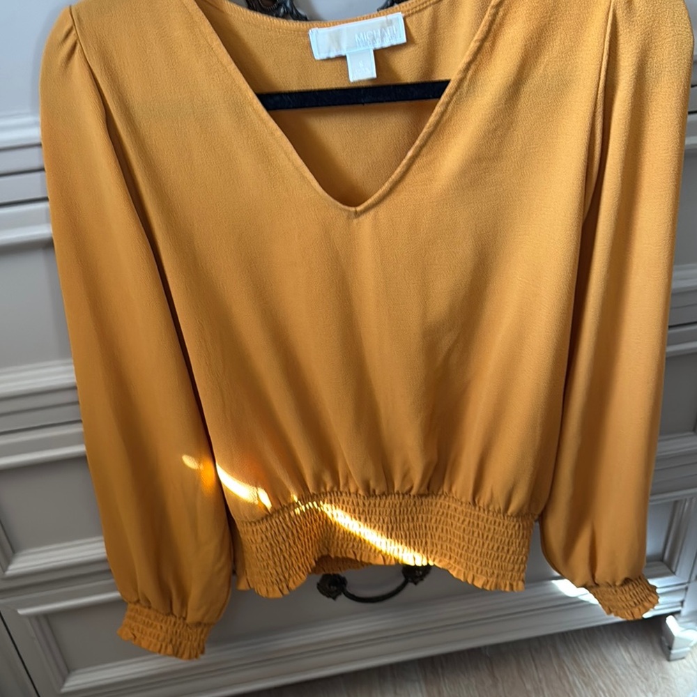 MICHAEL Michael Kors Gold long Sleeve Blouse
